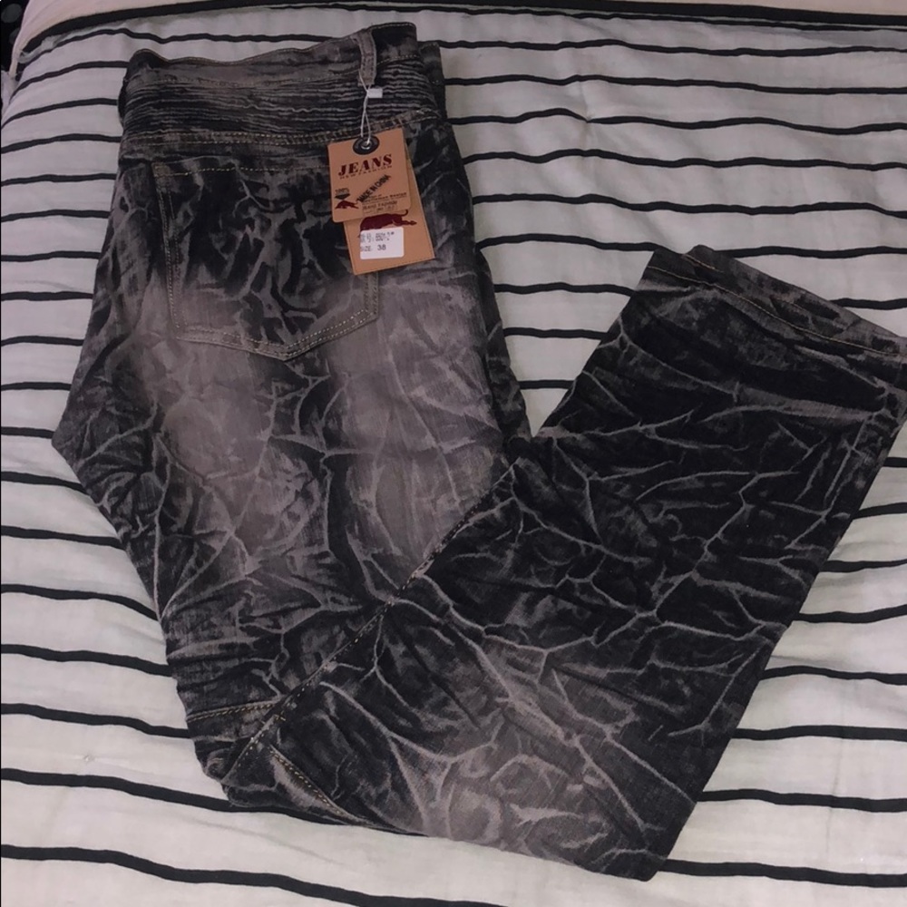 Men’s Denim Moto Style Jeans Size 38